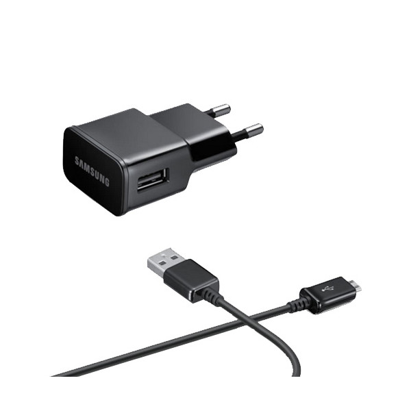 Original Samsung MicroUSB ETA-U90E Ladegert 2000 mAh Schwarz Blister