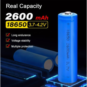 Wiederaufladbarer 18650 Akku 2600mAh 3,7V Lithium-Ionen