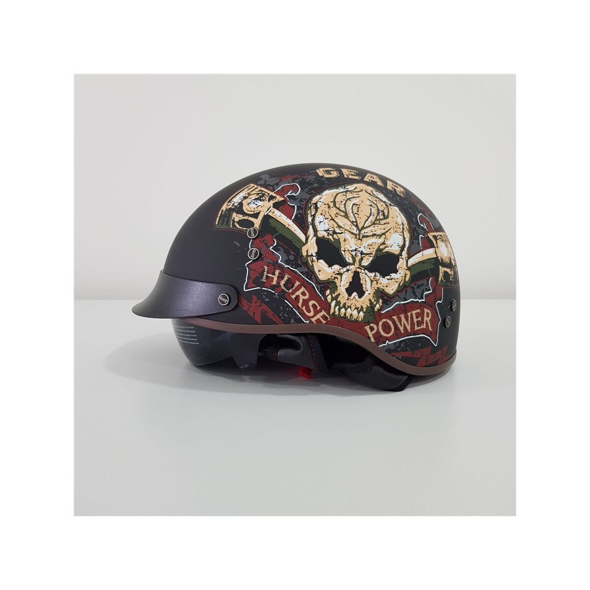Retro-Halbhelm Mit Visier – ECE-geprüfter Jethelm Für Motorrad & Roller – ABS-Schale, EPS-Futter, Größen S–XXXL (55–66 Cm)
