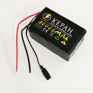 KEPAH 12V 30Ah 18650 Lithium Akku 3s6p Hochkapazität Universal DC Kabel