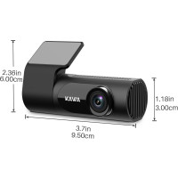 KAWA Dashcam 2K Auto Kamera 1440P mit Nachtsicht & WLAN, 24h Parküberwachung