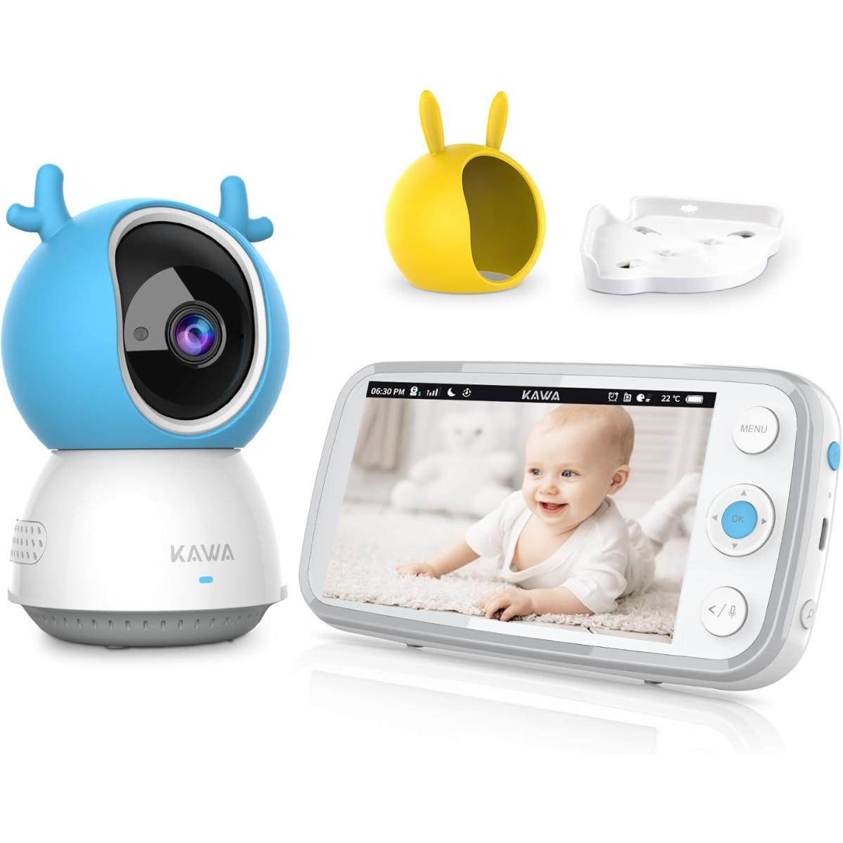KAWA Baby Monitor S6 5 Zoll HD Bildschirm,...