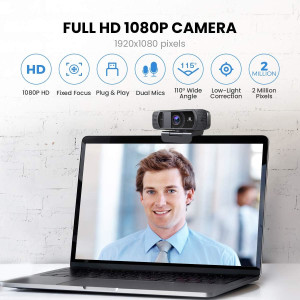 VITADE 672 HD USB Desktop Laptop Webcam 1080P mit Mikrofon und Abdeckung