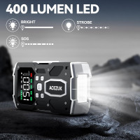 ACEZUK Starthilfe Powerbank 26800mAh 6000A, 150PSI Kompressor, LED Taschenlampe