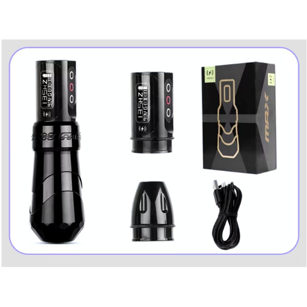 FK Max Tattoo-Maschine kabellos Coreless Motor 4 Hublängen 2400mAh Akku