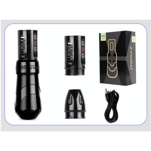 FK Max Tattoo-Maschine kabellos Coreless Motor 4 Hublängen 2400mAh Akku