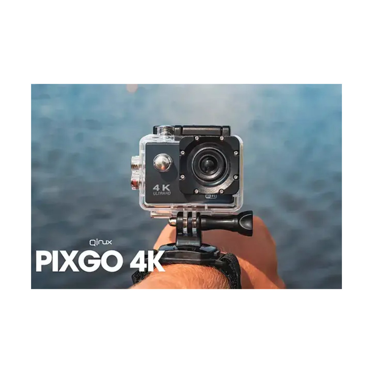 Qinux Pixgo 4K Action-Kamera, wasserdicht, 140°...