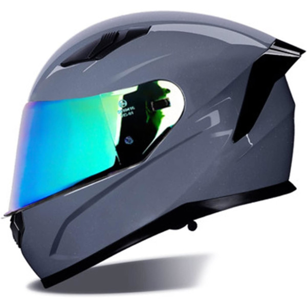 Retro Motorradhelm mit Visier, Jet Helm DOT/ECE Zulassung, Scooter, Moped, Chopper, Unisex