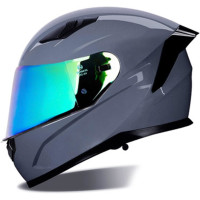 Retro Motorradhelm mit Visier, Jet Helm DOT/ECE Zulassung, Scooter, Moped, Chopper, Unisex