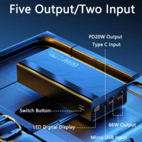 66W Powerbank, 200.000mAh mit Digitalanzeige