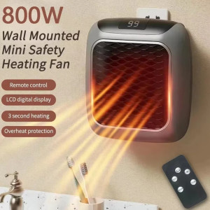 800W Mini-Wandheizung mit Fernbedienung – PTC-Keramikheizung für Zuhause
