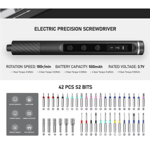 71-in-1 Elektroschrauber-Set mit LED & S2-Stahl – Reparaturwerkzeug