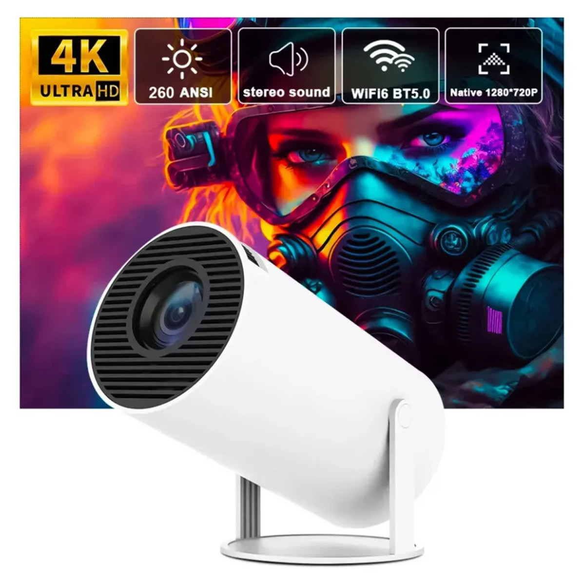 Elite Outdoor Heimkino Projektor - 200 ANSI, Wi-Fi 6,...