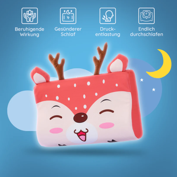 Calmlye Kinderkissen – Ergonomisch, Hautfreundlich, Design Reh