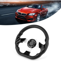 Momo Autolenkrad Schwarz 320mm Racing Drift mit Hupenknopf für Fahrzeuge