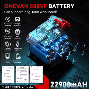 18V 588VF Lithium-Ionen-Akku 22900mAh für Elektrowerkzeuge, Makita kompatibel
