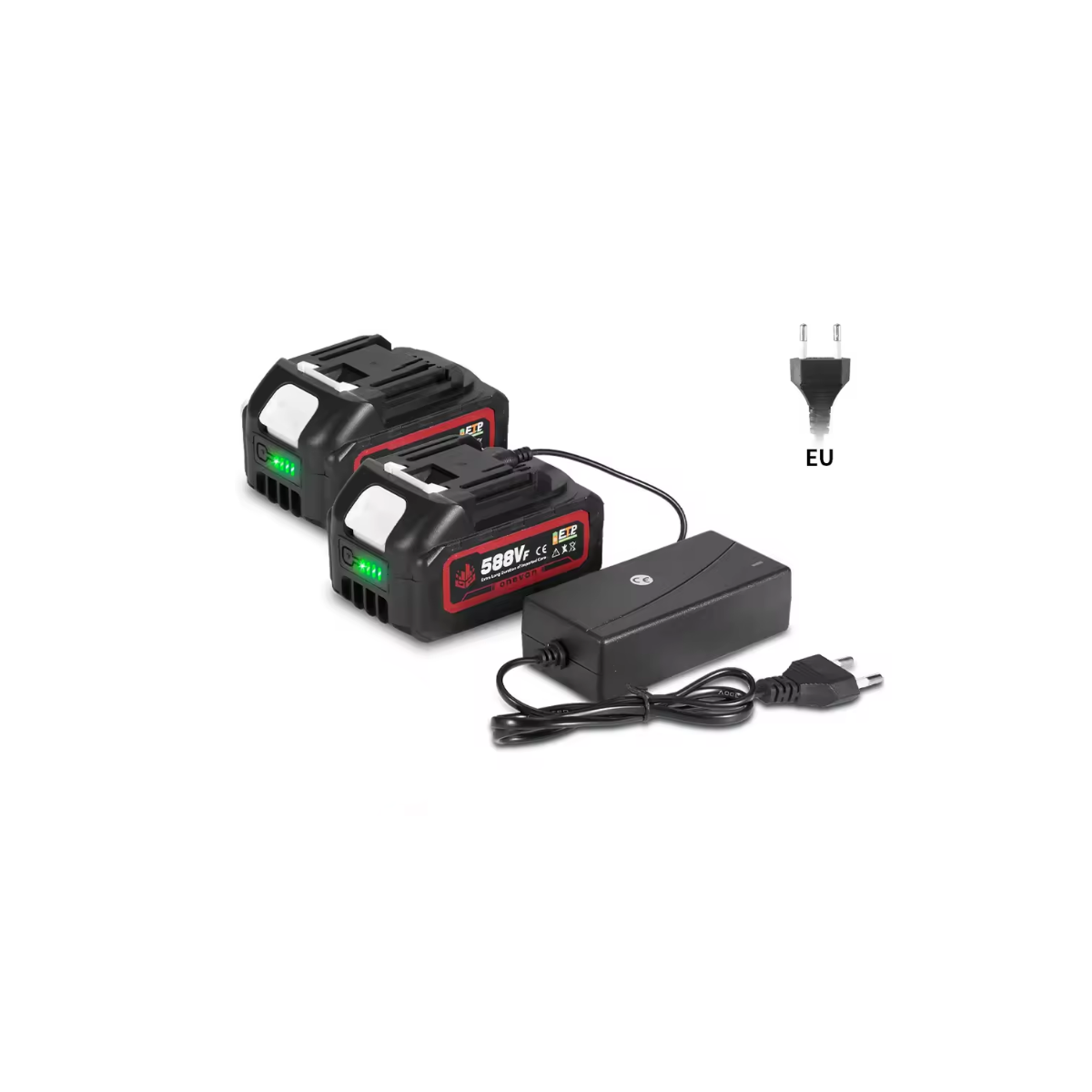 18V 588VF Lithium-Ionen-Akku 22900mAh Set mit 2x Akku und...