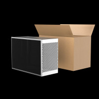 NCASE M2 Grater Gehäuse Kit Silber, Mini-ITX, Micro-ATX, SFF, CNC-Aluminium