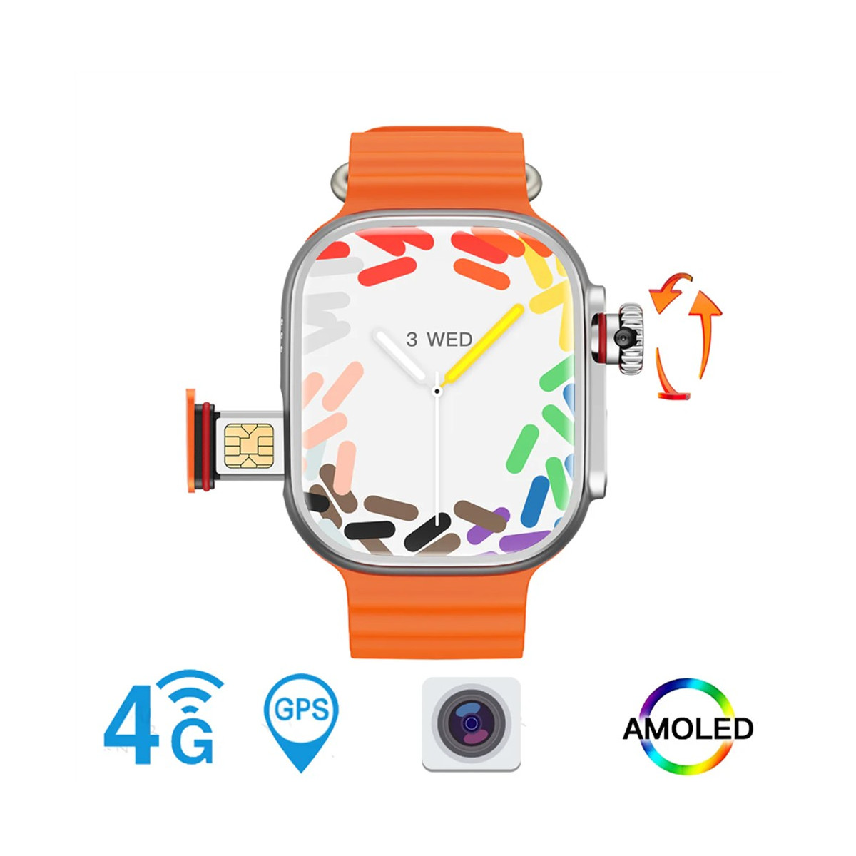 S9 Ultra 4G Android Smartwatch AMOLED Kamera GPS 2GB+32GB Wa