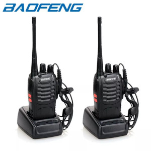 Baofeng BF-888S Walkie Talkie Set, 2 Stück, UHF 5W, 400-470 MHz, für Jagd und Hotel