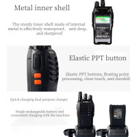 Baofeng BF-888S Walkie Talkie Set, 2 Stück, UHF 5W, 400-470 MHz, für Jagd und Hotel