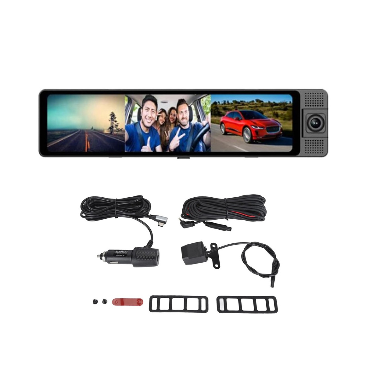 Mirror Dash Cam 4K 3-Channel Rückfahrkamera WiFi FHD...