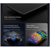 CarpodGo T3: 8,9" kabelloses CarPlay & Android Auto Display, 1920×720, Bluetooth