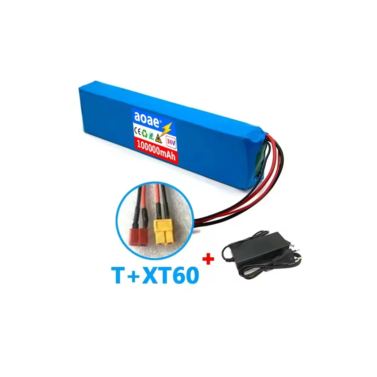 36V 100A Lithium-Ionen Akku XT60 + T Anschluss für...
