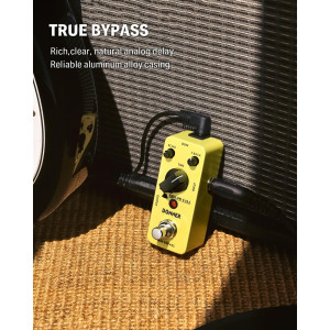Donner Yellow Fall Delay Pedal – Analog Vintage Delay, True Bypass, 9V, robust