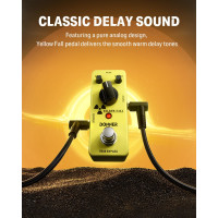 Donner Yellow Fall Delay Pedal – Analog Vintage Delay, True Bypass, 9V, robust