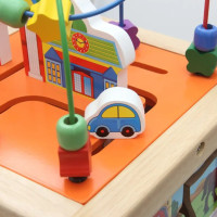 Montessori Holz Perlen-Labyrinth – Lernspielzeug für Kinder, Mathe- & Formerkennung