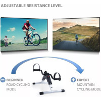 Tragbarer Heimtrainer für Beine & Arme – Pedalfahrrad mit LCD & Widerstand