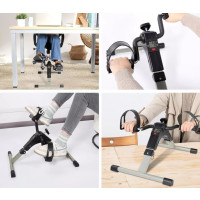 Tragbarer Heimtrainer für Beine & Arme – Pedalfahrrad mit LCD & Widerstand