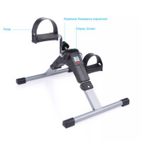 Tragbarer Heimtrainer für Beine & Arme – Pedalfahrrad mit LCD & Widerstand