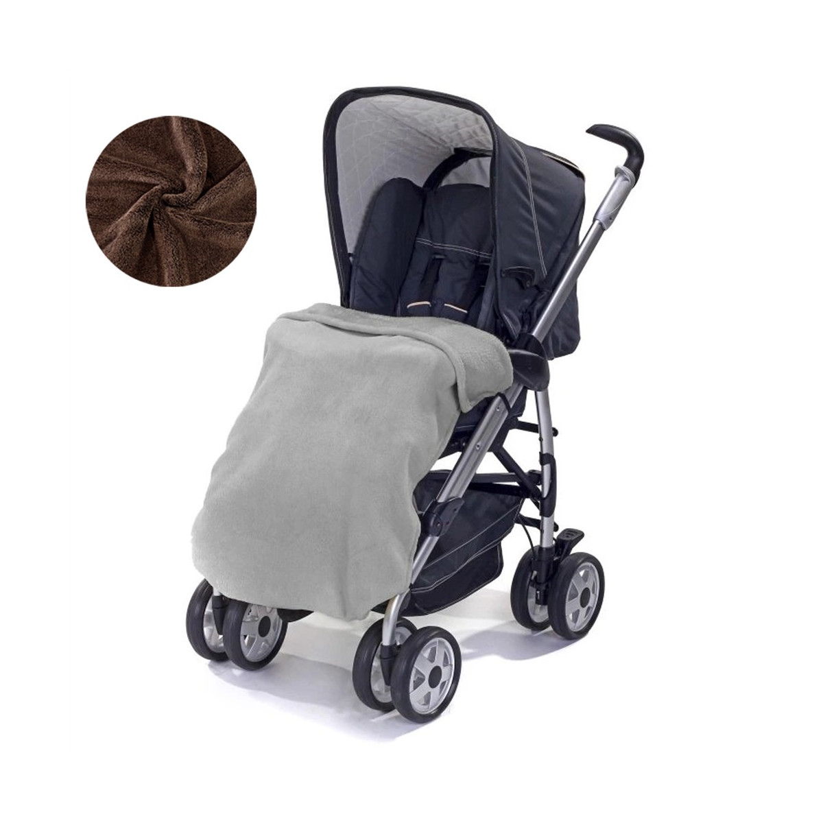Your Baby Kinderwagendecke Kuschelweich Dunkelbraun...