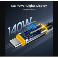 AOHI Starship 40,000mAh Power Bank 140W Charger mit 3FT C-C Kabel – Grau