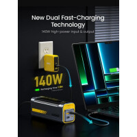 AOHI Starship 40,000mAh Power Bank 140W Charger mit 3FT C-C Kabel – Grau