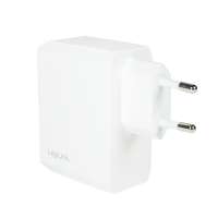 LogiLink USB Steckdosenadapter 2x USB 17W Schnellladegerät Weiß