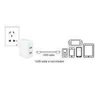 LogiLink USB Steckdosenadapter 2x USB 17W Schnellladegerät Weiß