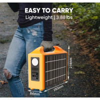Tragbares Solarkraftwerk 100W 220V LiFePO4 Powerstation LED Camping Generator