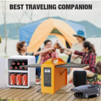 Tragbares Solarkraftwerk 100W 220V LiFePO4 Powerstation LED Camping Generator