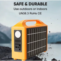 Tragbares Solarkraftwerk 100W 220V LiFePO4 Powerstation LED Camping Generator