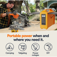 Tragbares Solarkraftwerk 100W 220V LiFePO4 Powerstation LED Camping Generator