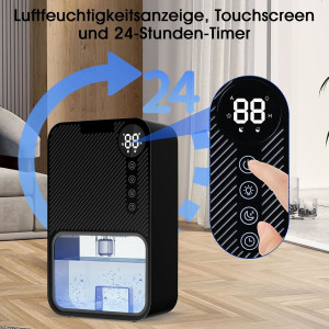 Smart-Luftentfeuchter mit 3,8L Wassertank – Ultraleise, LED-Farblicht, Auto-Abschaltung