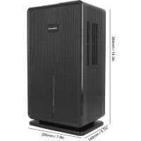 Luftentfeuchter 1L/Tag 3L Tank für Räume bis 70m², leise <40dB, mit Abtau- und Nachtlicht