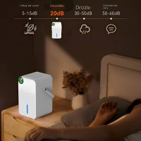 Mini Luftentfeuchter 30 m² Weiß für Schlafzimmer, leise & energieeffizient