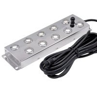 Ultraschall Nebler 10 Köpfe Edelstahl 7L/h 48V mit 5m 2-Pin M-Kabel für Hydrokultur