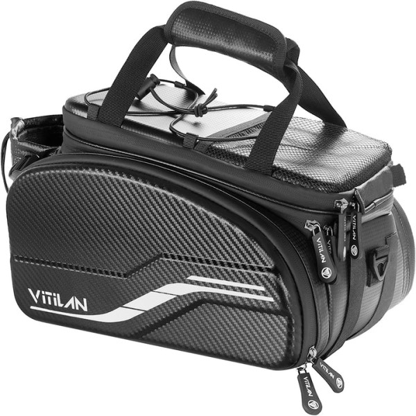 Fahrradtasche 35L Wasserdicht Gepäcktasche Hartschale Multifunktion Carbon