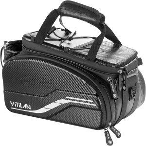 Fahrradtasche 35L Wasserdicht Gepäcktasche Hartschale Multifunktion Carbon