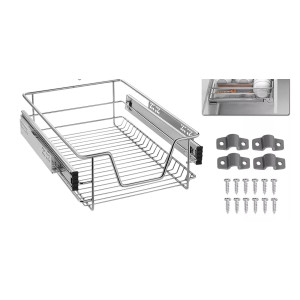 2er Teleskopschublade Korbauszug HENGMEI für 40cm Küchenschrank Schubladen Set
